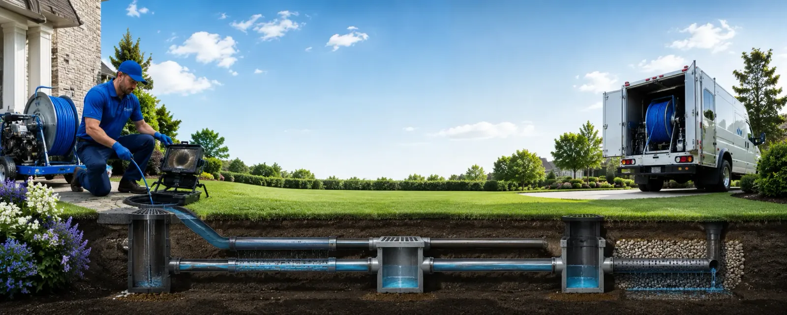 Outdoor drain cleaning information for Hoffman, IL